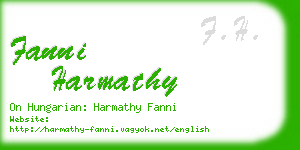fanni harmathy business card